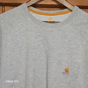 Carhartt Force Relaxed Fit Mens XL Gray Pocket T-Shirt Short Sleeve Raglan